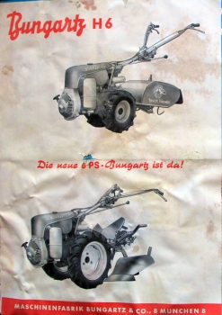 Bungartz FK Einachser 6 PS Modelprogram 1961 Tractorbrochure (3855)
